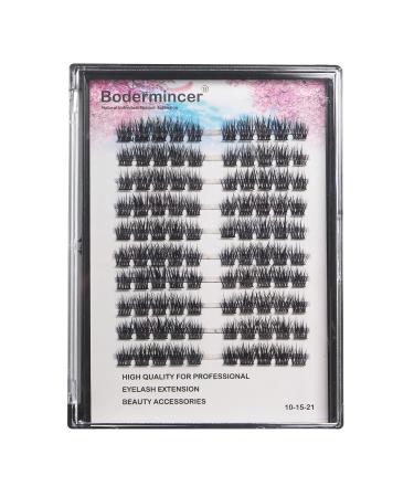 Buy Bodermincer WF03YHK-3 100pcs Professional Makeup Individual Cluster Eyelashes - Perfect for Eyelash Extensions | 10MM Grafting Fake False Lashes - Buy Online on SooperMarket.com