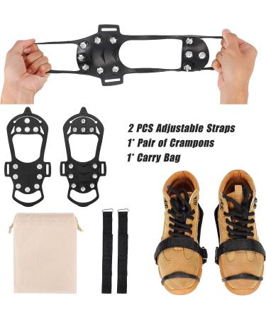 Ice Snow Grips Traction Cleats for Shoes & Boots - Anti-Slip Crampons with 11 Studs - S, M, L, XL (Men 5-8/ Women 7-10) - Buy Online on SooperMarket.com