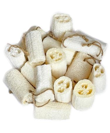 4" Natural Loofah Exfoliating Body Sponge Scrubber for Skin Care in Bath Spa Shower Pack of 12