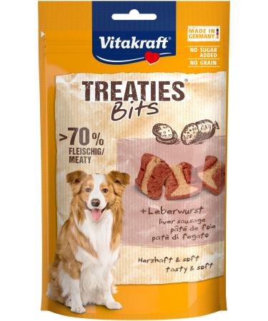 Vita power trees bits dog eleckerlie with liver sausage with high meat content ideal as a reward and training without the addition of sugar and grain (1x 120g)