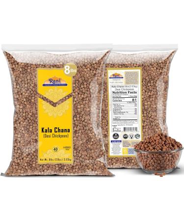 Rani Kala Chana 128oz (8lbs) | All Natural, Gluten Friendly & Non-GMO | Vegan & Kosher | Indian Origin 3.63kg Bulk Chickpeas Pack - Buy Online on SooperMarket.com