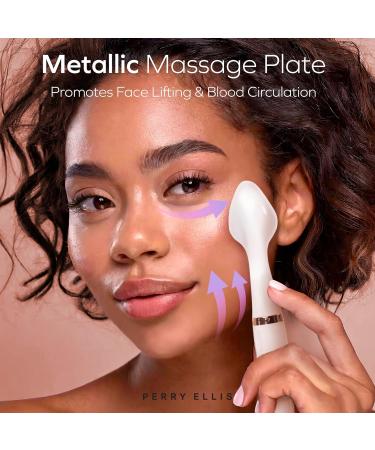 Perry Ellis 3-in-1 Massaging Beauty Brush for Women | Eye Massager & Facial Cleansing Brush | Battery Operated Skin Care Tool - 3 Modes for Makeup & Skincare - Buy Online on SooperMarket.com