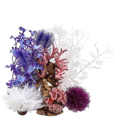 Biorb 48444 Decor Set 30L Pink Ocean - aquaria decoration with realistic artificial aquatic plants roots and stones for beautiful aquari design - for fresh water and sea water pink ocean 30 liters
