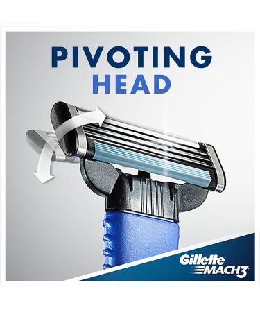 Gillette Mach3 Men's Disposable Razor 3 Count - White (Pack of 1) - Buy Online on SooperMarket.com