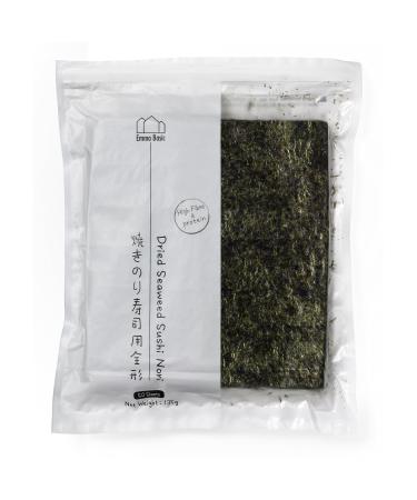 Sushi Nori Seaweed (50 Sheets) - Young and Crunchy | Top Grade | Lightly Toasted | High in Protein & Fibre | Low in Saturated Fat