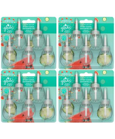 Glade PlugIns Refills Air Freshener Scented and Essential Oils for Home and Bathroom Stay Cool Watermelon
