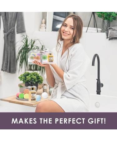 Birthday Gifts: Bath Bombs Gift Set - Home Spa Set with Shower Gel, Shampoo, Bubble Bath & 9 Huge Shea & Coco Butter Bombs - Vanilla Coconut Scented - Vitamin E Infused - Buy Online on SooperMarket.com