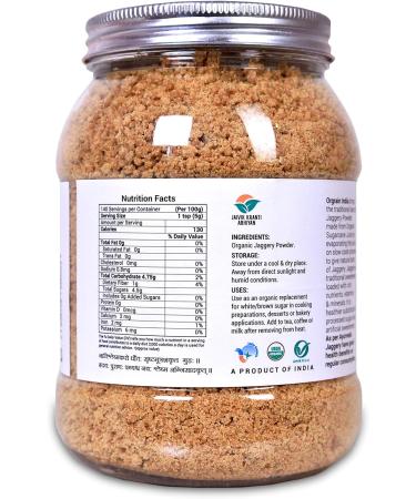 Orgrain India Organic Jaggery Powder 21.16 Oz | Hand Crushed Gur Powder | Organically Grown | No Preservatives Added | No Artificial Flavors - Buy Online on SooperMarket.com