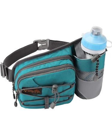 YUOTO Waist Pack with Water Bottle Holder - Green | Hydration Belt for Running, Walking, Hiking - Buy Online on SooperMarket.com