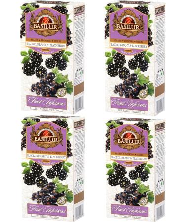 Fruit Infusion - Blackcurrant & BlackBerry Tea x (4) - 25 Bags Per Box - Traditional Herbal Tea - Buy Online on SooperMarket.com