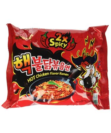 Samyang Hek Buldak Extra Spicy Roasted Chicken Ramen Nuclear Edition 10 Pack 4.93 Ounce (Pack of 10)