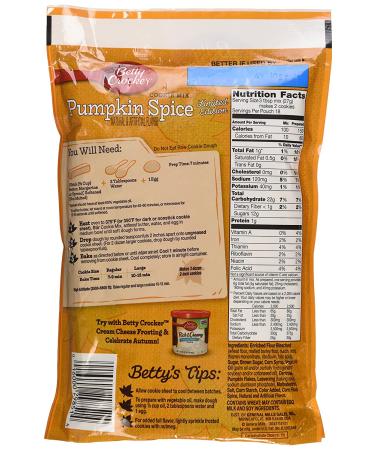 Betty Crocker Pumpkin Spice Cookie Mix 17.5oz Pouch, Pack of 4 - Delicious Fall Treats! - Buy Online on SooperMarket.com