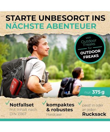 First Aid Set for Outdoor Adventures - Includes DIN 13167 Burncare & Emergency Pipe | Perfect for Hiking Biking & Travel - Buy Online on SooperMarket.com