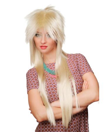 80s wig blonde glam rock long WIG 9666-88