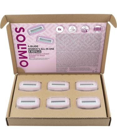 Solimo All-in-One Women 4 Blade Replacement Cartridge - Pack of 6 - Buy Online on SooperMarket.com