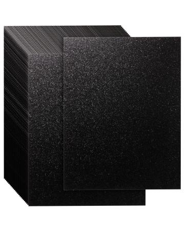 24 Sheets Black Glitter Cardstock Paper for Crafts  Birthday Card Making  Wedding Invitations  DIY Party Decorations (280gsm  8.5 x 11 In)
