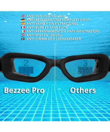 Bezetee UV Protection Swimming Goggles - Anti-Leak Adjustable Silicone Eyewear for Adults & Youth - Includes Case - Buy Online on SooperMarket.com