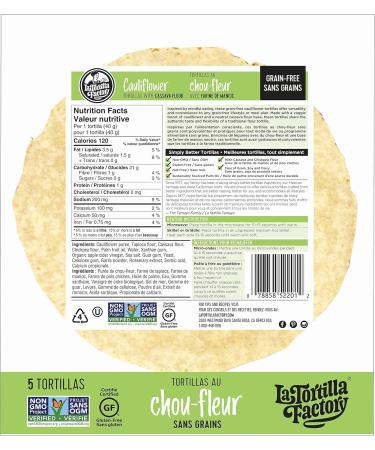 La Tortilla Factory Cauliflower Tortillas 5 Count (Pack of 1) - Buy Online on SooperMarket.com