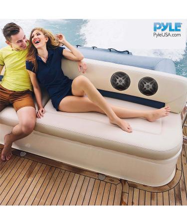 Pyle 6.5 Inch Bluetooth Marine Speakers - Weather Resistant Outdoor Audio System, 600W Power, Low Profile Design - Black, 1 Pair - Buy Online on SooperMarket.com