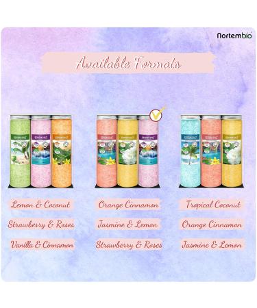 Nortembio Epsom Salt Set - Aromatherapy Trio (Cinnamon Jasmine Rose) | Hydrated with Vitamin C & E | 3 x 430g | E-book Included | Perfect for Floating Therapy - Buy Online on SooperMarket.com