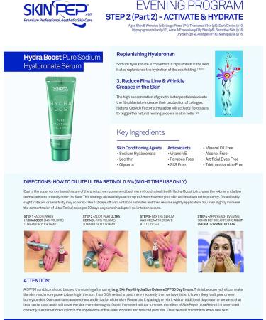 SkinPep Hydra Boost - Hyaluronic Acid Serum + Hypo-Allergenic + Acid Free - SkinPep Best Choice For Premium Quality Serum. (70ml) - Buy Online on SooperMarket.com