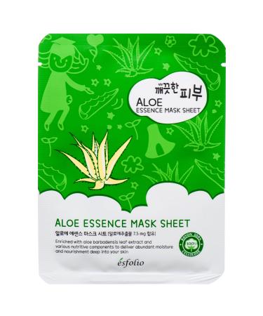 10 Pack Esfolio Pure Skin Aloe Vera Essence Korean Face Mask Sheet Soothing Moisturizing w/ Nautral Ingredients