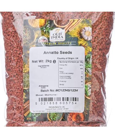 Old India Annatto Seeds 2kg - 2000 Count - Premium Quality (Pack of 1) - Buy Online on SooperMarket.com