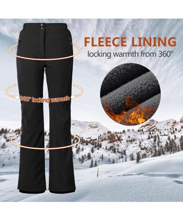 Outdoor Ventures Women's Snow Pants - Waterproof, Windproof, Insulated Ski Pants - Classic Black (Size 6, 31 Inseam) - New Version - Buy Online on SooperMarket.com