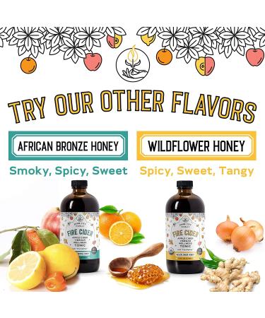 Shire City Herbals Fire Cider Tonic 8 oz - Organic Apple Cider Vinegar Shot - Paleo, Keto, Whole 30 Compliant - Buy Online on SooperMarket.com