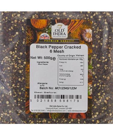 Old India Black Pepper Cracked 6 Mesh 500g - Premium Quality Spice (Pack of 1) - Buy Online on SooperMarket.com