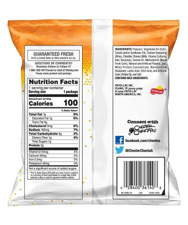 Cheetos Popcorn Cheddar 0.625oz Bags - 40 Pack | Crunchy Snack Treat - Buy Online on SooperMarket.com