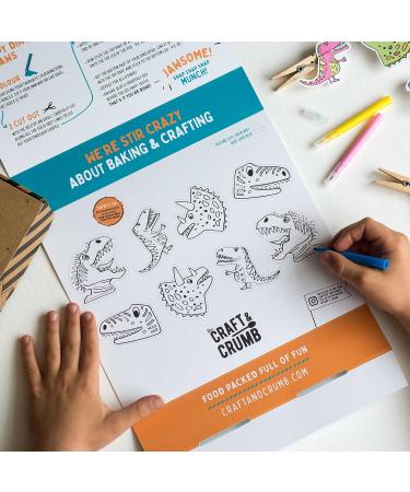 Craft & Crumb Dinosaur T Rex Fossil Baking Kit for Kids Aged 3+ - Summer Activity Set with Gingerbread Cookie Mix & Decorations - Buy Online on SooperMarket.com