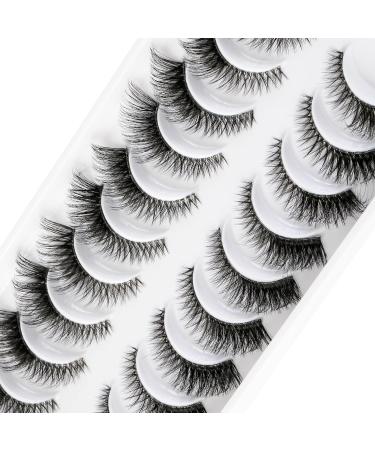 Shop 3D False Lashes - Handmade Natural Look Fluffy Strip Lashes | 10 Pairs Multipack - Buy Online on SooperMarket.com