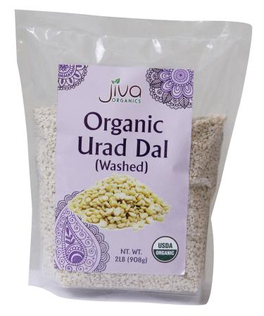Jiva USDA Organics Urad Dal (Split Matpe Beans) 2 Pound - NEW Packaging! 2 Pound (Pack of 1)