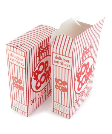 Snappy Popcorn 3-E Red & White Close Top Popcorn Boxes 1.25 Oz - 100 Count | Pack of 1 - Buy Online on SooperMarket.com