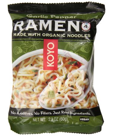 Koyo Ramen, Garlic Pepper, 2.1 Ounce (Pack of 12) Garlic Pepper 2.1 Ounce (Pack of 12)