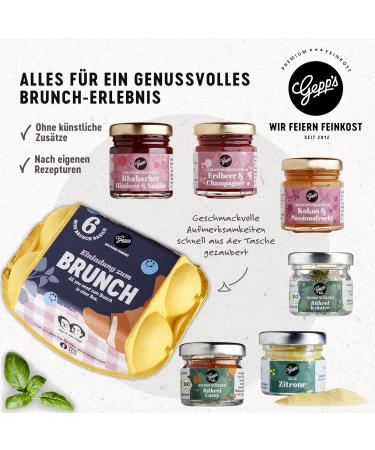 Gepps Delicatessen Tasting Box Brunch | Gourmet Gift Basket for Men & Women | 6 Delicious Breakfast Delicacies & Spreads | Perfect Brunch Gift Idea - Buy Online on SooperMarket.com