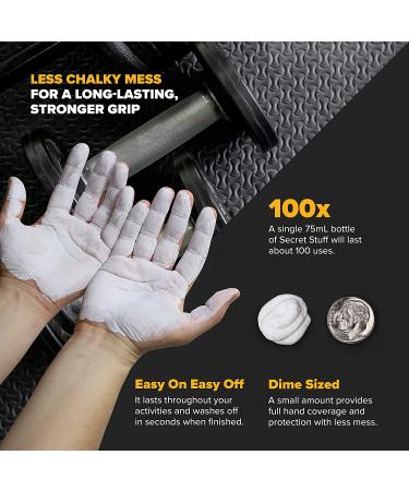 Friction Labs Quick Grip Secret Stuff Liquid Chalk 75mL - Made in USA - Skin Friendly - Ideal for Rock Climbing, Weightlifting, Gym, Tennis - Trusted by Pro Athletes - Best Workout Chalk (Alcohol-Free) - Buy Online on SooperMarket.com