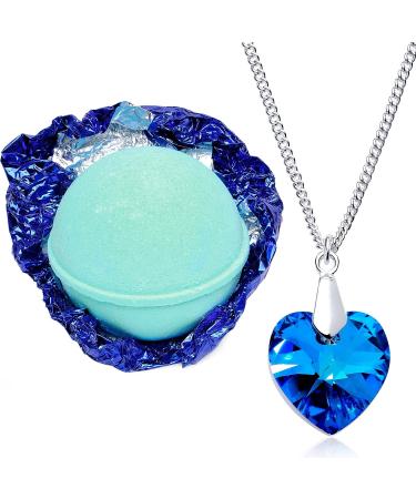 Tranquil Serenity Bath Bomb with Crystal Necklace - Extra Large 10 oz - Made in USA - Buy Online on SooperMarket.com