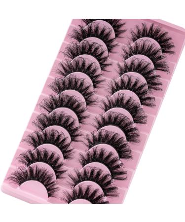 Josiezoey Fluffy Wispy Mink False Eyelashes - Natural Look, Light Volume | 10 Pairs Pack - D2-11-20mm-CAT - Buy Online on SooperMarket.com