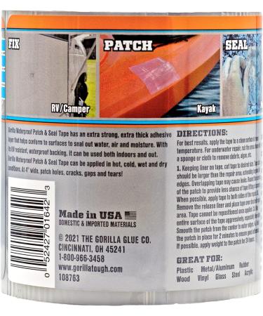 Gorilla 107263 4" x 8' Sealant Tape Clear 4 Pack 4 - Pack - Buy Online on SooperMarket.com