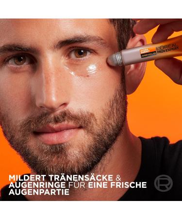 L'Or al Men Expert Eyes Roll-on for Dark Circles & Wrinkles - Invigorating Eye Care with Vitamin C & Caffeine 10ml - Hydrating Moisture Solution for Men - Buy Online on SooperMarket.com