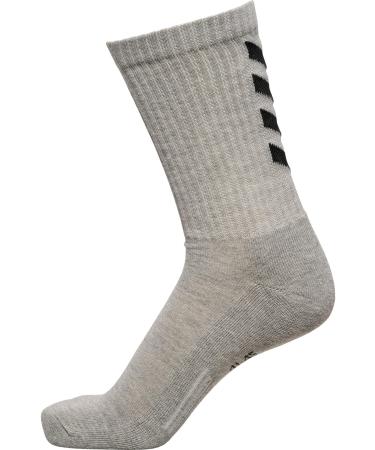 hummel 3-Pack Socks Fundamental Multisport Adult Quick-drying Size 42 GREY MELANGE