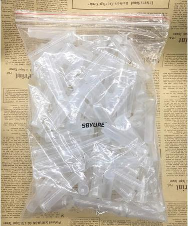 SBYURE 100 Pack Flower Water Tubes - Clear Plastic Floral Vials for Arrangements - 2-7/8 Inches - Transparent Caps - Bulk Pack - Buy Online on SooperMarket.com