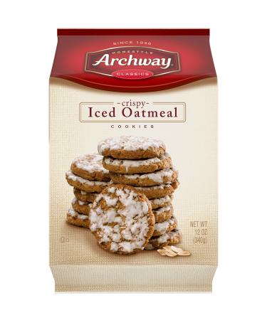 Archway Homestyle Cookies Crispy Bites Iced Oatmeal