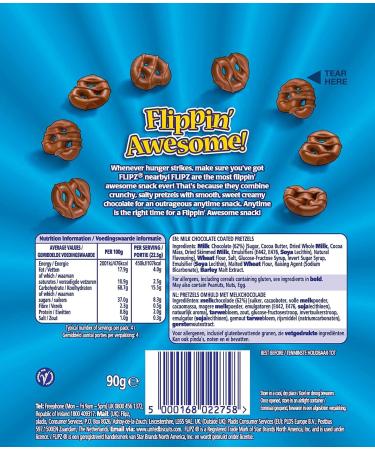 Flipz Milk Chocolate Coated Pretzel Snacks 90g - Crunchy & Delicious (1 Pack) - Buy Online on SooperMarket.com