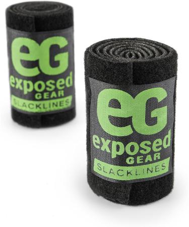 60ft Slackline Kit with Training Line, Tree Protectors, High Grade Ratchet, Arm Trainer, Instruction Booklet, Carry Bag - Green | Perfect Slackline Set for Kids and Adults - Buy Online on SooperMarket.com