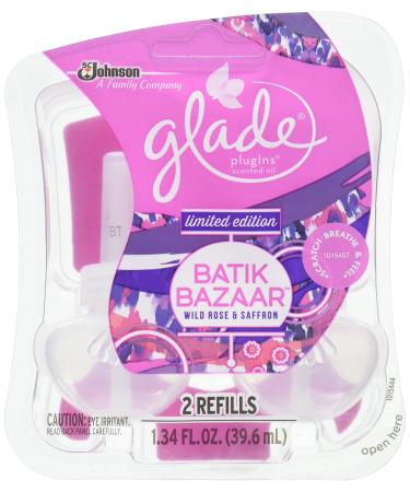 Glade Plugins Scented Oil Air Freshener Refill Batik Bazaar 1.34 Fl Oz 2 Ct