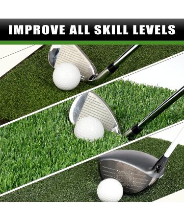 CHAMPKEY Professional Tri-Turf Golf Hitting Mat | Heavy Duty Rubber Backing | Indoor & Outdoor Practice Mat 16x24 PRO Version - Buy Online on SooperMarket.com