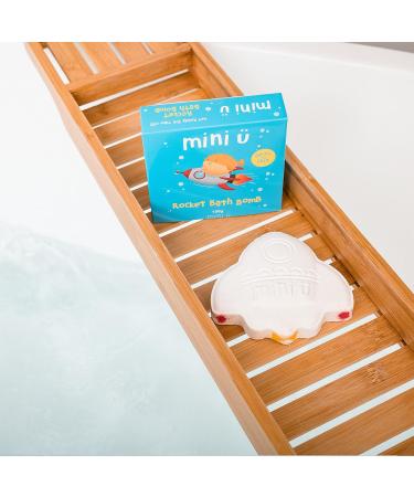 Mini U Rocket Bath Bomb Bath Fizzer with Shea Butter to Moisturise Vegan & Cruelty Free White Red & Yellow Flame Tail 1 - Buy Online on SooperMarket.com